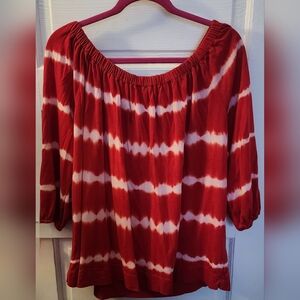 Chaps Plus Size Off the Shoulder Top